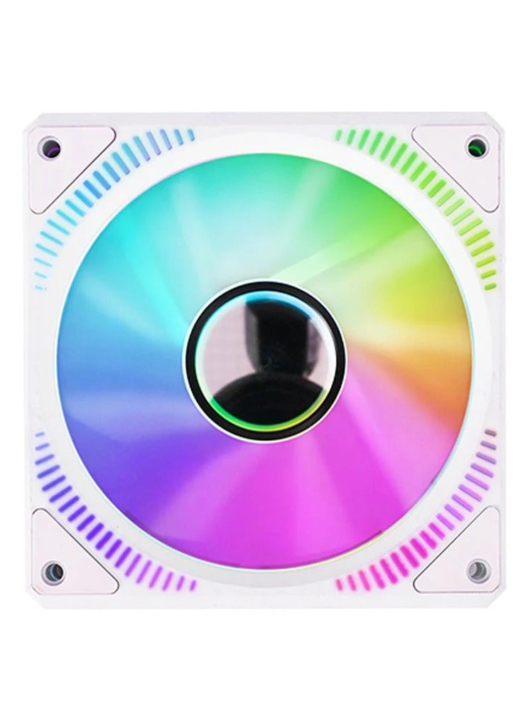 هافيت مروحة تبريد RGB لجهاز الكمبيوتر 1800RPM طراز F2096 - أبيض - Image 2