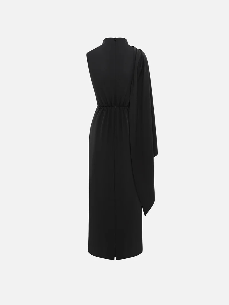 Lichi  Maxi dress with one-shoulder draping for Women | Best Price UAE