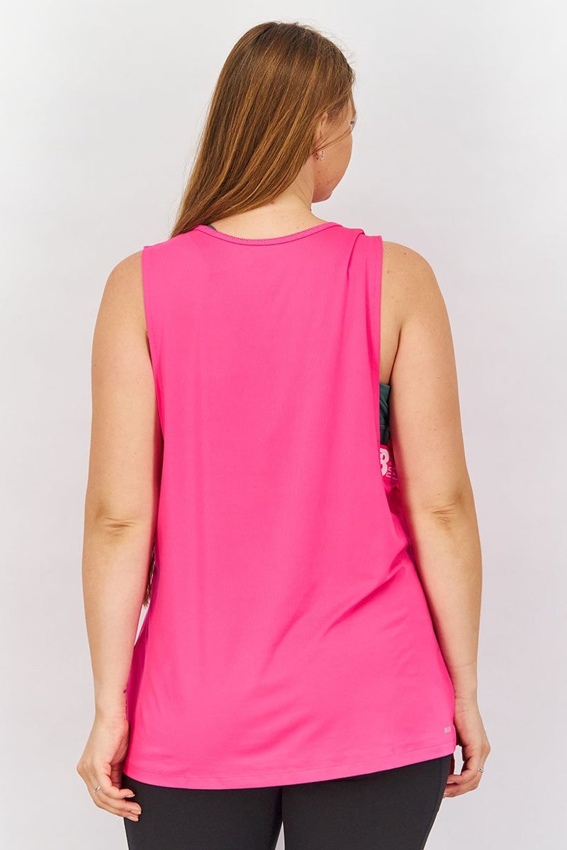 New Balance Women Regular Fit Sleeveless Training Tank Top, Pink  - Image 2