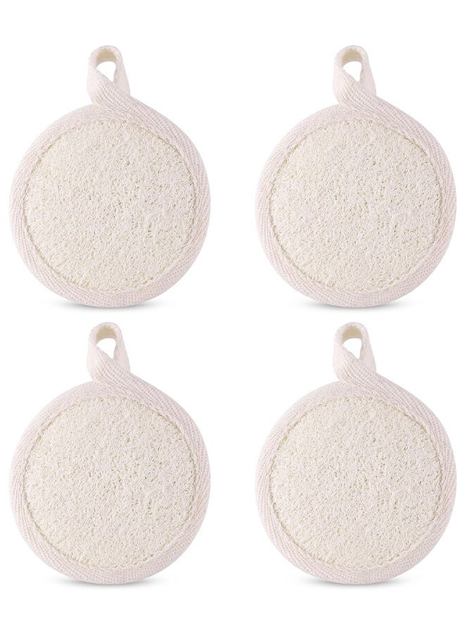 مقشر الوجه ، فرشاة الوجه المقشر 4 قطع ، وسادات صغيرة تقشر اللوف فرشاة غسيل الحمام ، مناسبة لتنظيف الاستحمام لإزالة المكياج - Image 1