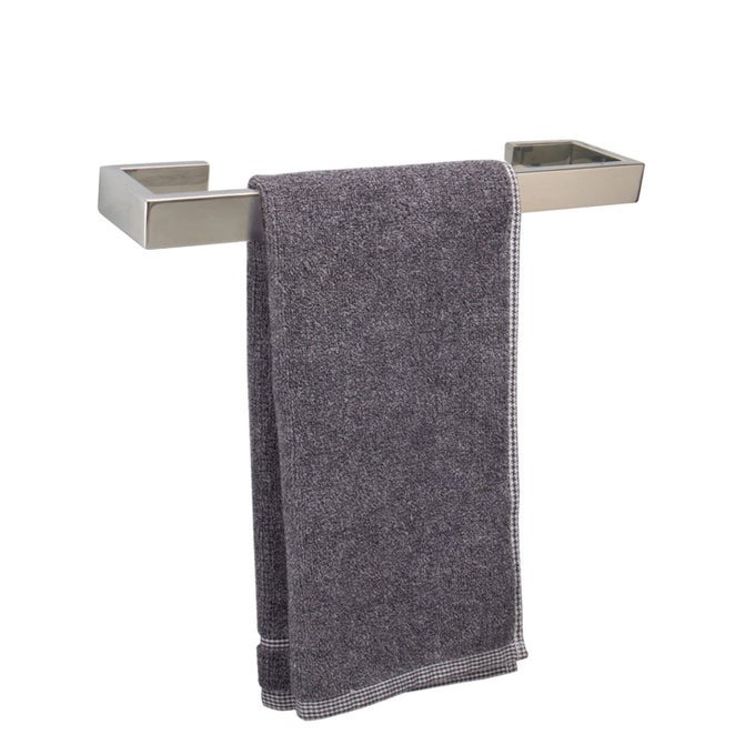 BATH TOWEL RACK SQUARE BASE THICKEN SUS304 STAINLESS STEEL TOWEL BAR FOR BATHROOM BATHROOM BAR ACCESSORIES TOWEL ROD HEAVY DUTY WALL MOUNTED TOWEL HOLDER POLISH CHROME 12 INCH