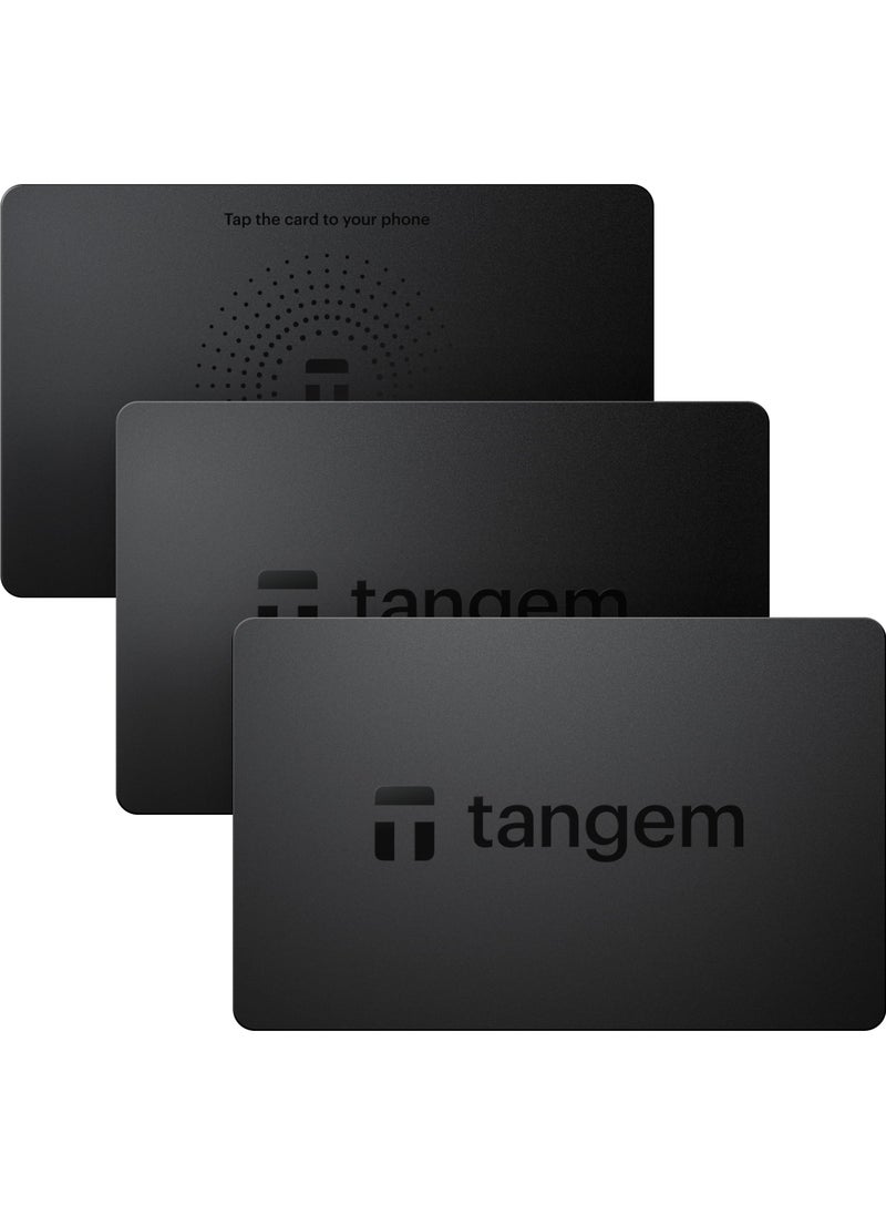 tangem TANGEM Wallet Pack of 3 - Secure Crypto Wallet - Trusted Cold Storage for Bitcoin, Ethereum, NFT's & More Coins - 100% Offline Hardware Wallet  - Image 1