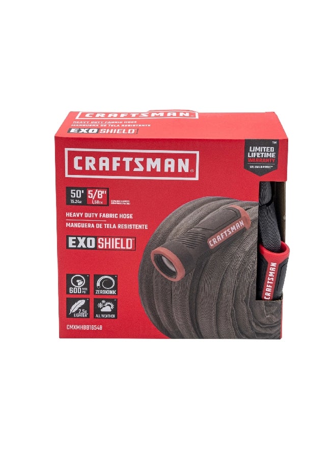 ORBIT Craftsman ExoShield Heavy-Duty Fabric Hose Black 5/8 Inch x 50 ft CMXMHBB1549QP - Image 1