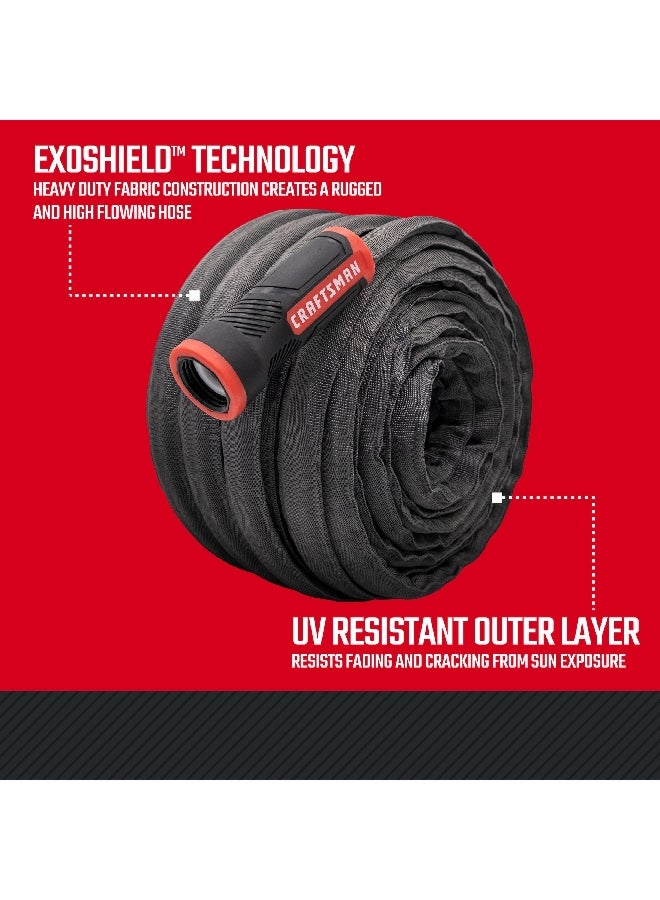 ORBIT Craftsman ExoShield Heavy-Duty Fabric Hose Black 5/8 Inch x 50 ft CMXMHBB1549QP - Image 4