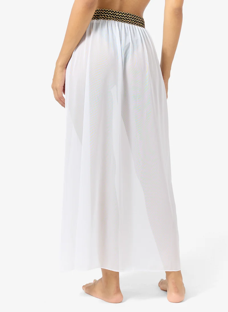 Ginger Sheer Maxi Skirt with Slit