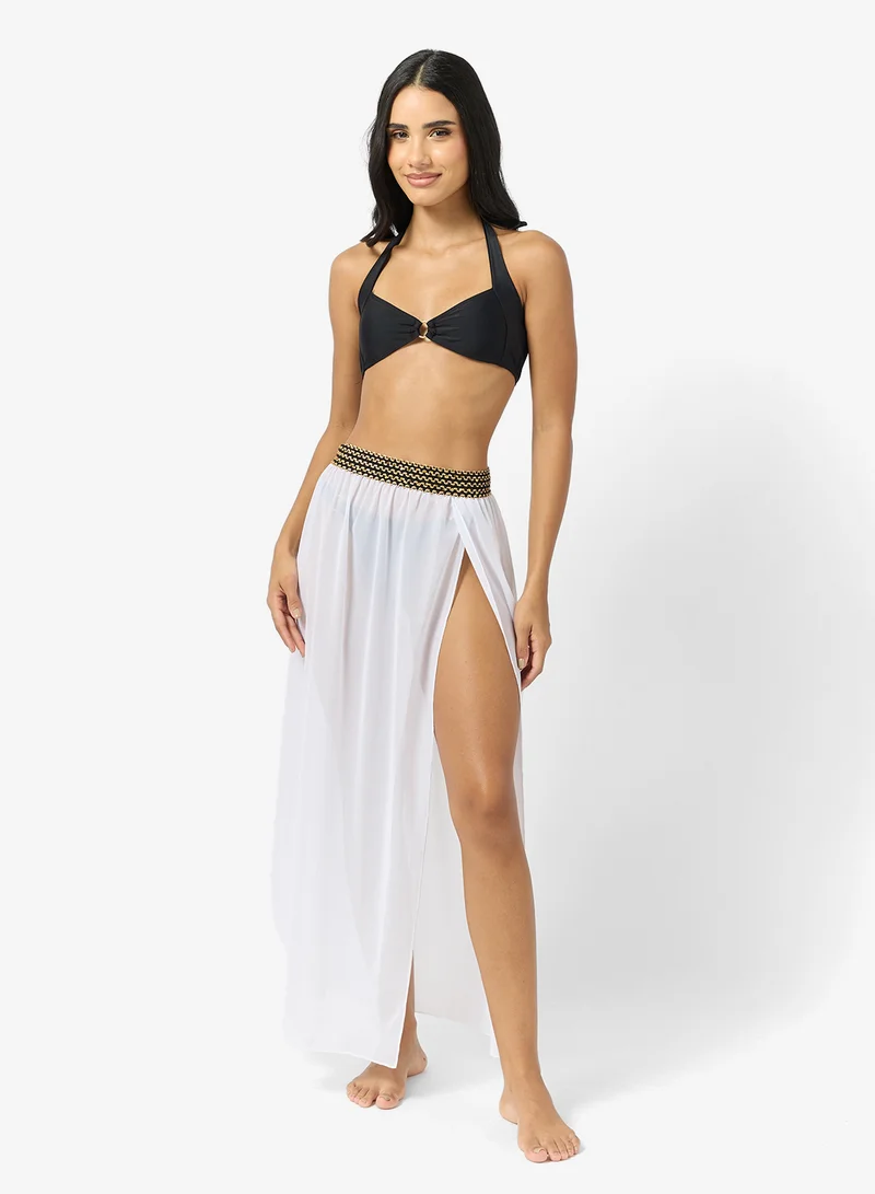 Ginger Sheer Maxi Skirt with Slit