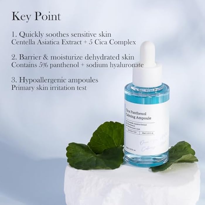 RAVIEL Cica Calming Ampoule – Soothing & Hydrating Serum with Panthenol and 5X Exosome Complex for Sensitive, Troubled Skin, Korean Skincare,30ml 1.01 fl oz - Image 3