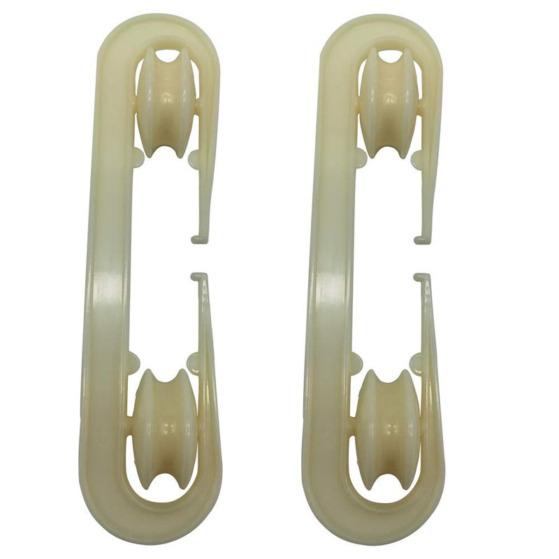 ZLY Plastic Clothesline SpreaderPulley Clothesline Accessories for Heavy Loads and Long Clothesline2 Pack Beige