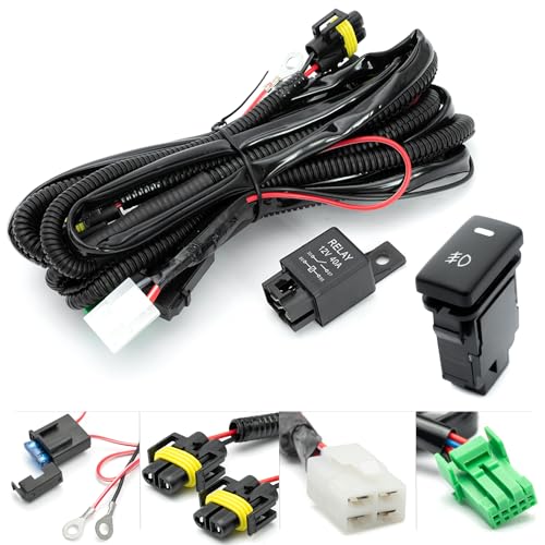 NSLUMO H11 H8 880 881 Fog Light Wiring Harness for Toyo'ta 2005-2022 Tacoma w/OEM Factory Style ON/Off Switch Kit & 40A Relay Fog Lamps Socket Wire Connector for LED Fog Driving Lights - Image 1