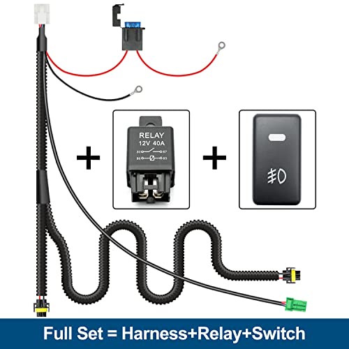 NSLUMO H11 H8 880 881 Fog Light Wiring Harness for Toyo'ta 2005-2022 Tacoma w/OEM Factory Style ON/Off Switch Kit & 40A Relay Fog Lamps Socket Wire Connector for LED Fog Driving Lights - Image 2