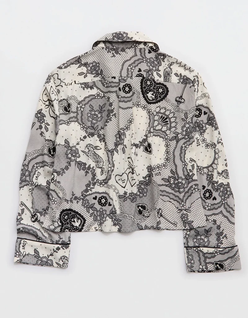 Aerie  Aerie Satin Long Sleeve Top for Women | Best Price UAE