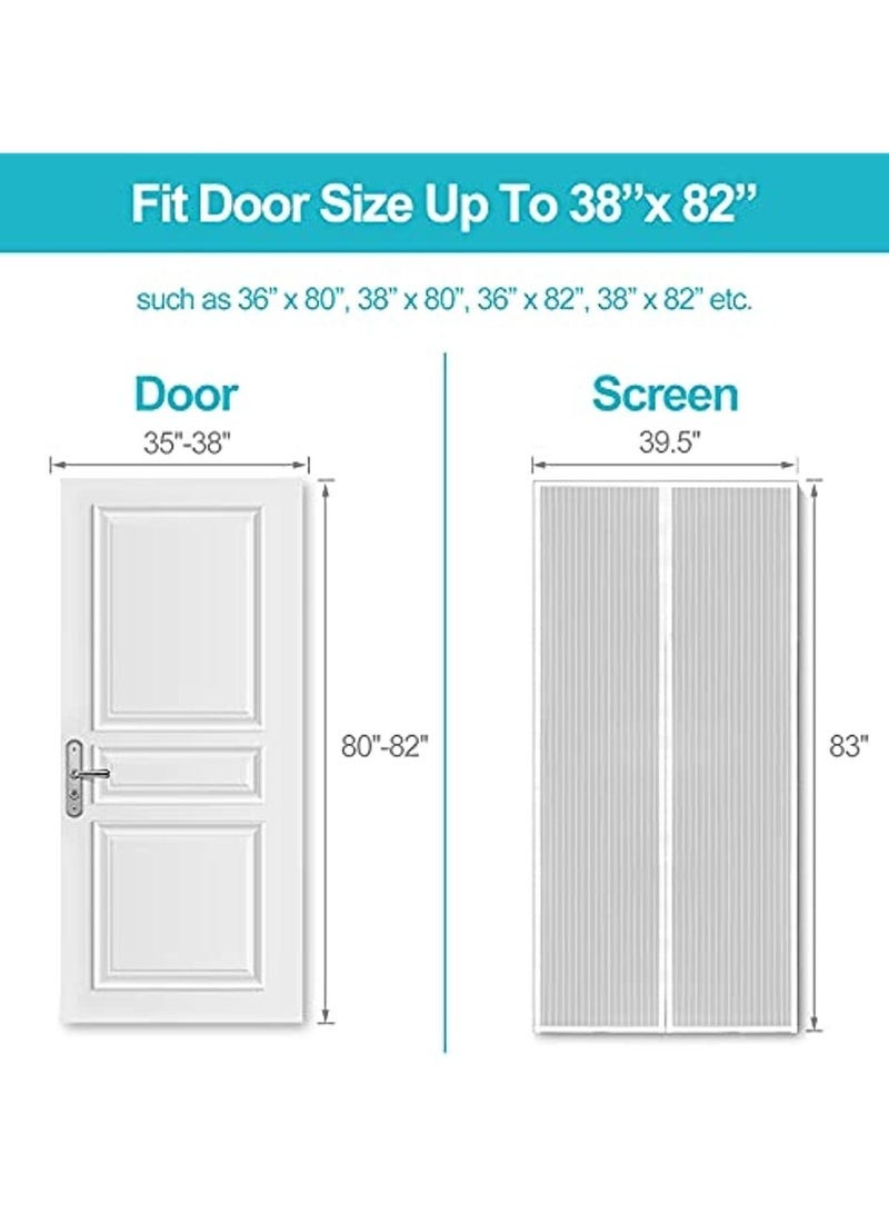 Loquat Magic Mesh Magnetic Automatic Closure Anti-Mosquito Door Curtain Hands Free Dogs Cats Pet Friendly Door Screen 100 x 210centimeter  - Image 2