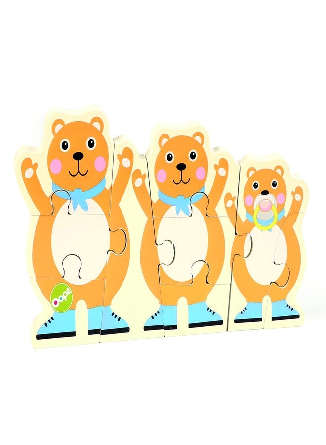 Oops Wooden Puzzle Two Puzzles in One, Bear - Image 1