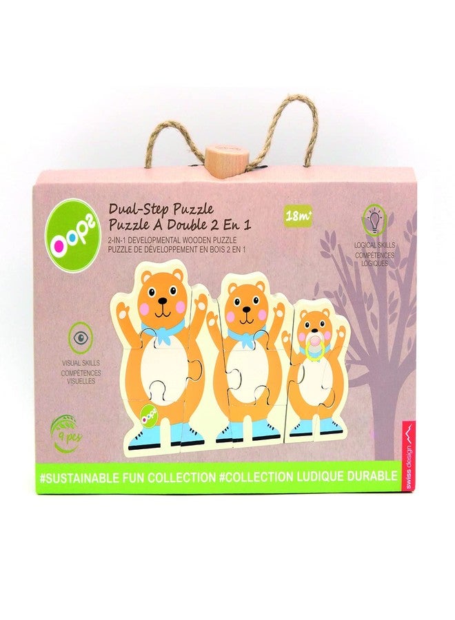 Oops Wooden Puzzle Two Puzzles in One, Bear - Image 2