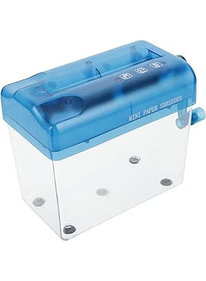 Desktop Mini Manual Paper Shredder for Home Office Documents Bills Receipts No Power Required - Image 1