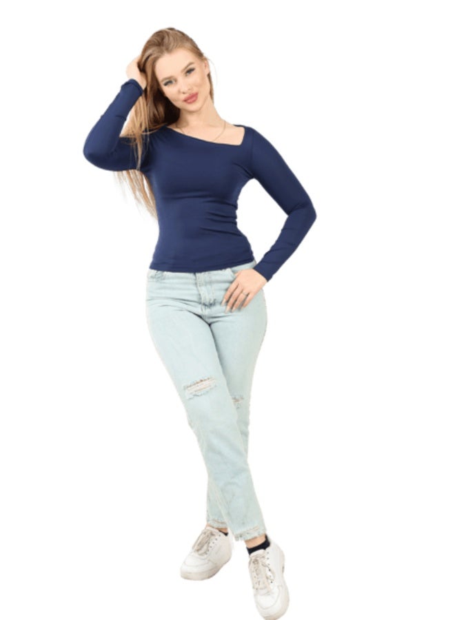 LAVEX Women Asymmetrical Neck Top - Image 1