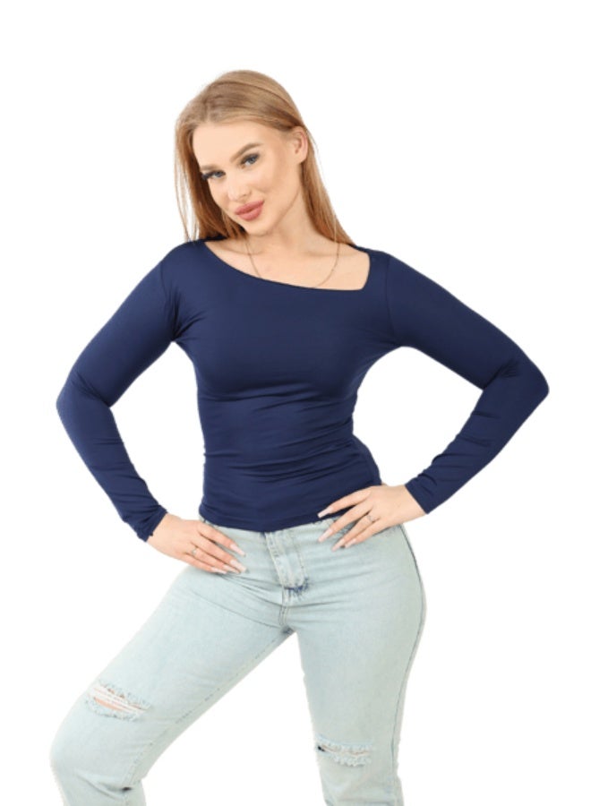 LAVEX Women Asymmetrical Neck Top - Image 2