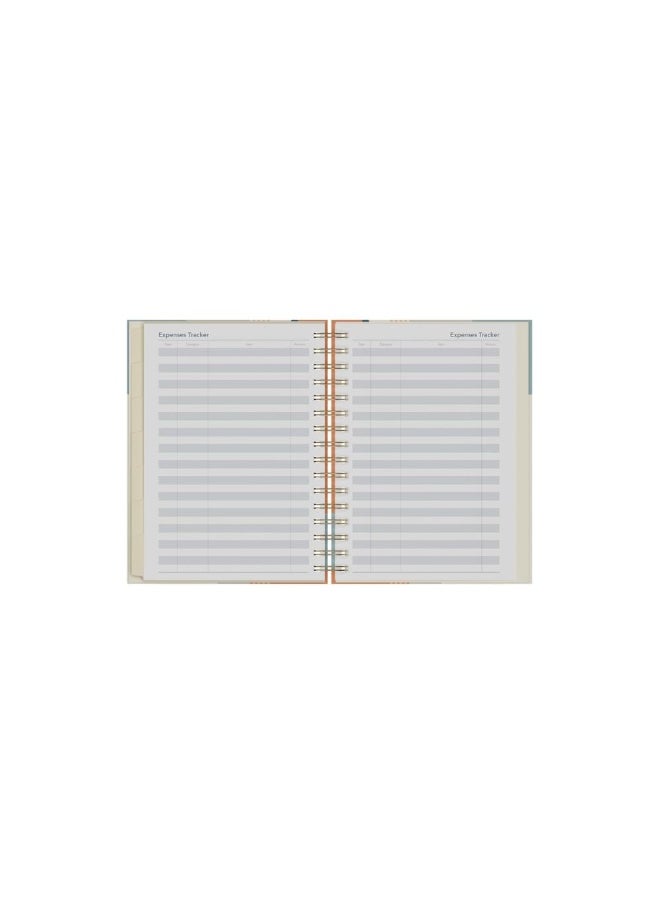 Collins Debden Collins A5 Scandi 12 Month Planner, August 2025-August 2026 Day-to-Page Diary, A5 Hard Cover, Geo Blue  - Image 2