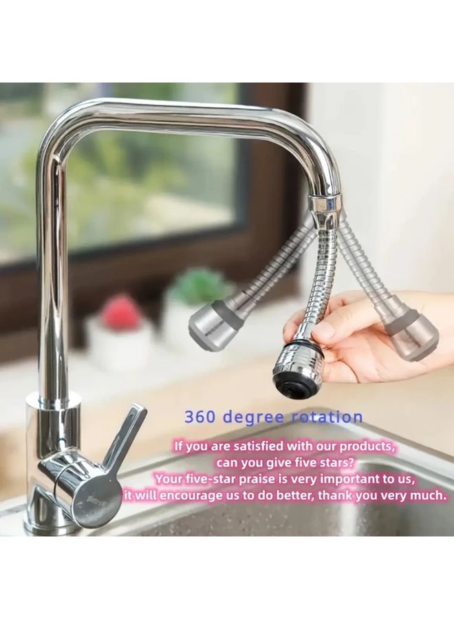 Bright Silvery 360 Rotating Kitchen Faucet Spray Head Anti Splash Water Saving - Image 4