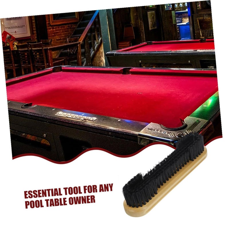 12 Inch Billiard Table Brush With Wooden Handle For Felt Surface And Crevice Cleaning - Image 4
