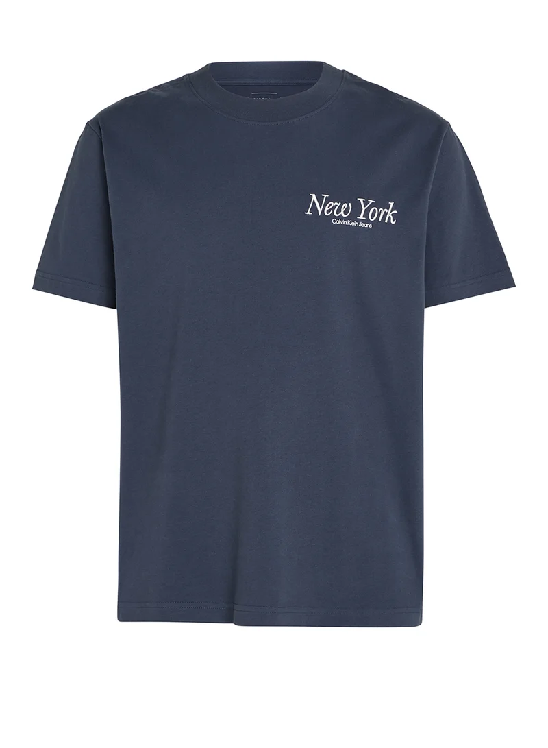 كالفن كلاين جينز Logo Print Crew Neck T-Shirt