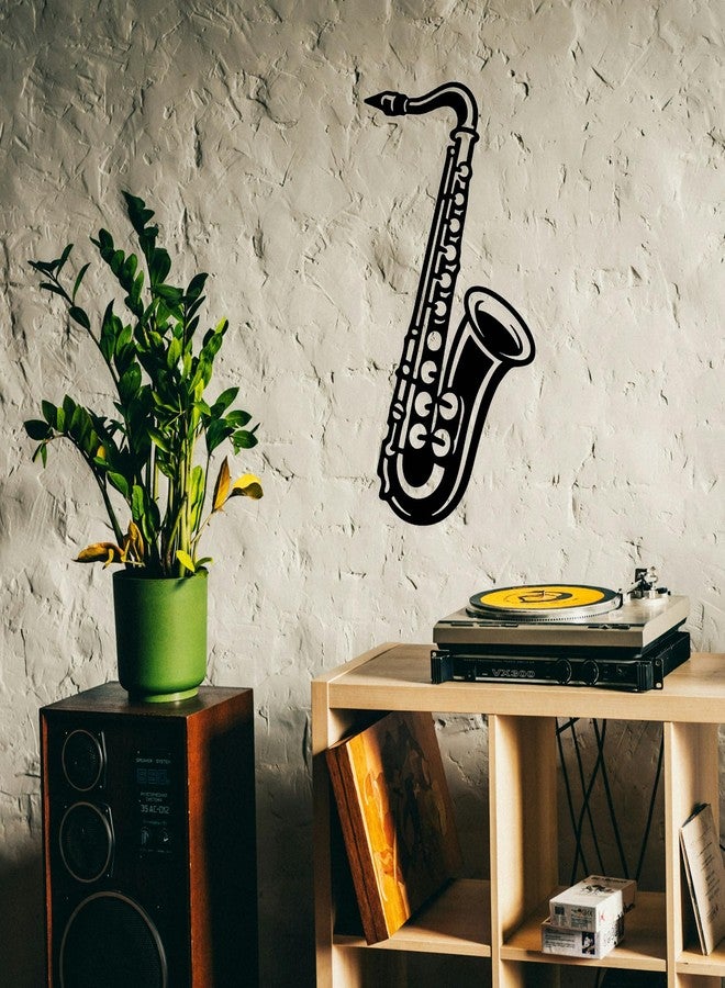 Chordwave Saxophone Wall Art - Metal Music Room Decor & Bedroom Music Decor, Music Notes Wall Decor Sculpture, Unique Saxophone Gifts for Indoor & Outdoor Home Decor - Image 4