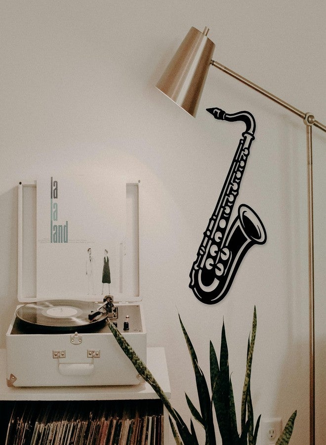 Chordwave Saxophone Wall Art - Metal Music Room Decor & Bedroom Music Decor, Music Notes Wall Decor Sculpture, Unique Saxophone Gifts for Indoor & Outdoor Home Decor - Image 3