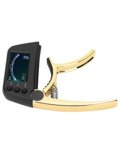 Thoraya Guitar Capo Tuner Zinc Alloy ABS 2 in 1 Clip with LCD for Acoustic Electric Classical UkulelesGolden  - Image 2
