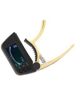 Thoraya Guitar Capo Tuner Zinc Alloy ABS 2 in 1 Clip with LCD for Acoustic Electric Classical UkulelesGolden  - Image 5