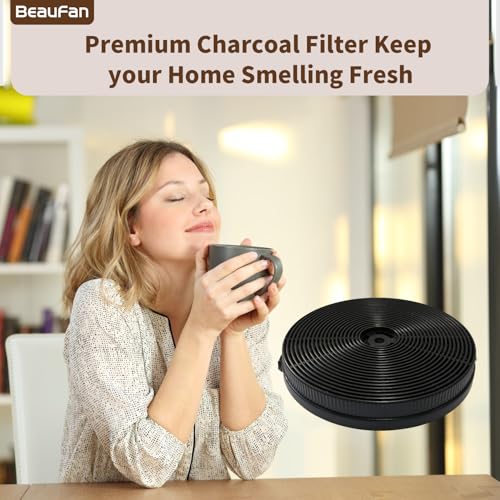 beaufan 4 Set CFK1-TM Carbon Charcoal Filter Compatible with Cosmo Range Hoods UMC30, UC30, UMC36, UC36, Also Fit Tieasy USGDCF-G, JOEAONZ YYCF02 & FIREGAS CC170 Models - Image 4