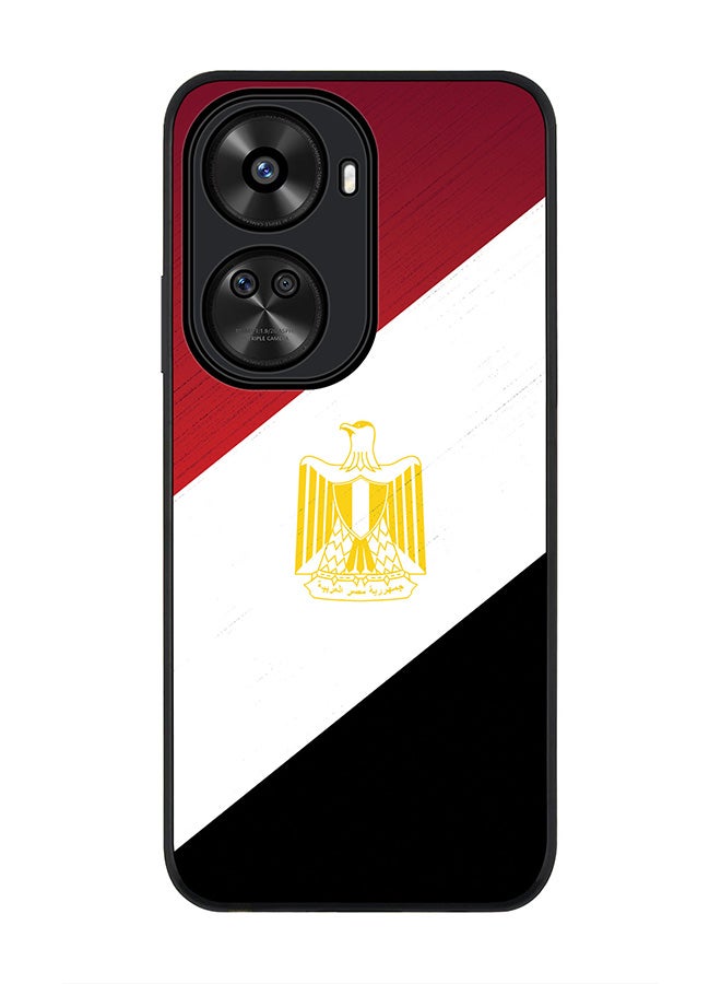 Stylizedd Rugged Black edge case for Huawei nova 12 SE / Huawei nova 11 SE 4G, Slim fit Case Flexible Rubber Edges Anti Drop TPU Gel Thin Cover - Flag Of Egypt - Image 1