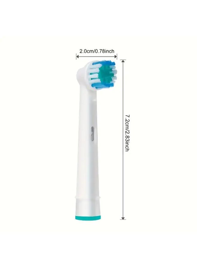 16pcs White Replacement Toothbrush Heads With Protective Covers And Color Rings - Image 4