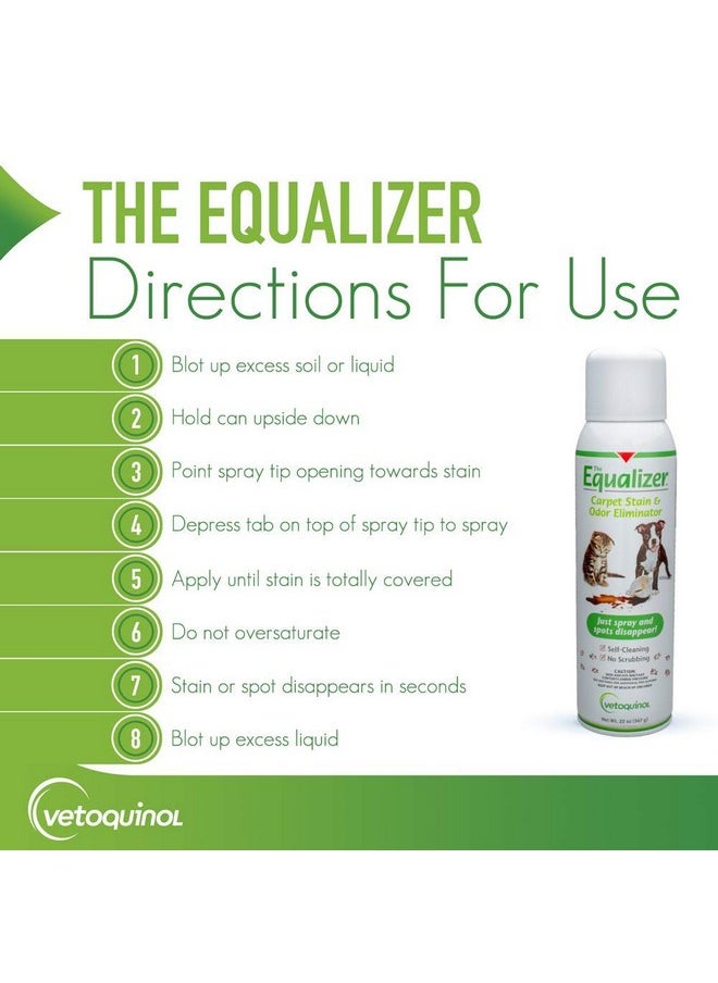 Vetoquinol - Equalizer Pet Carpet Cleaner, Stain Remover & Odor Eliminator, Carpet Spot Cleaner, 20Oz - Image 1
