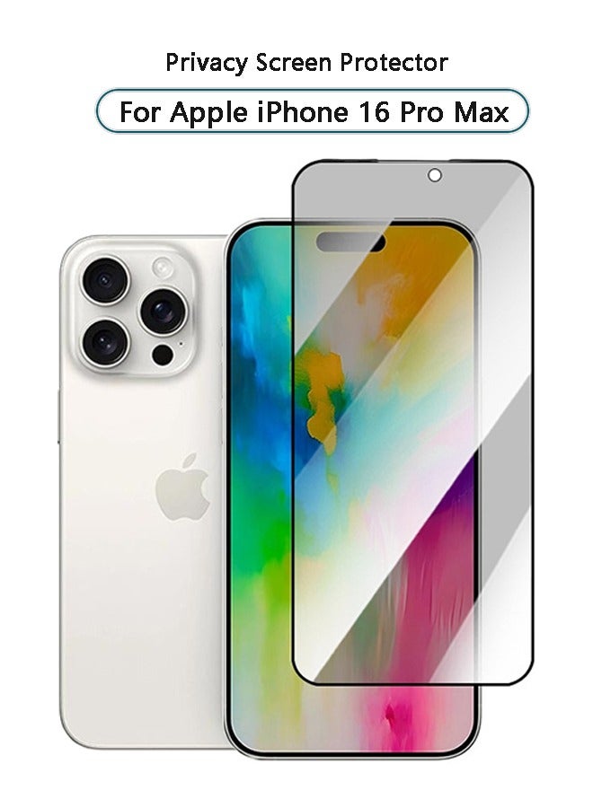 إكس ليفيل واقي شاشة الخصوصية لجهاز iPhone 16 Pro Max، زجاج مقوى عالي الدقة مضاد للتجسس، مقاوم للخدش وبصمات الأصابع، سهل التركيب - Image 1