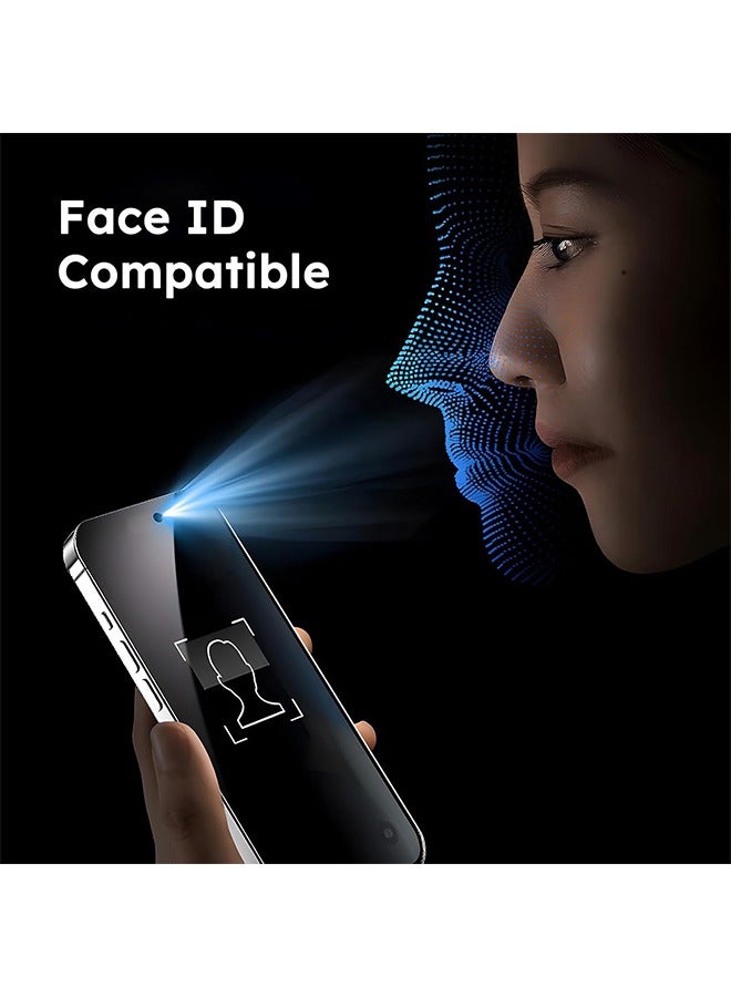 إكس ليفيل واقي شاشة الخصوصية لجهاز iPhone 16 Pro Max، زجاج مقوى عالي الدقة مضاد للتجسس، مقاوم للخدش وبصمات الأصابع، سهل التركيب - Image 5