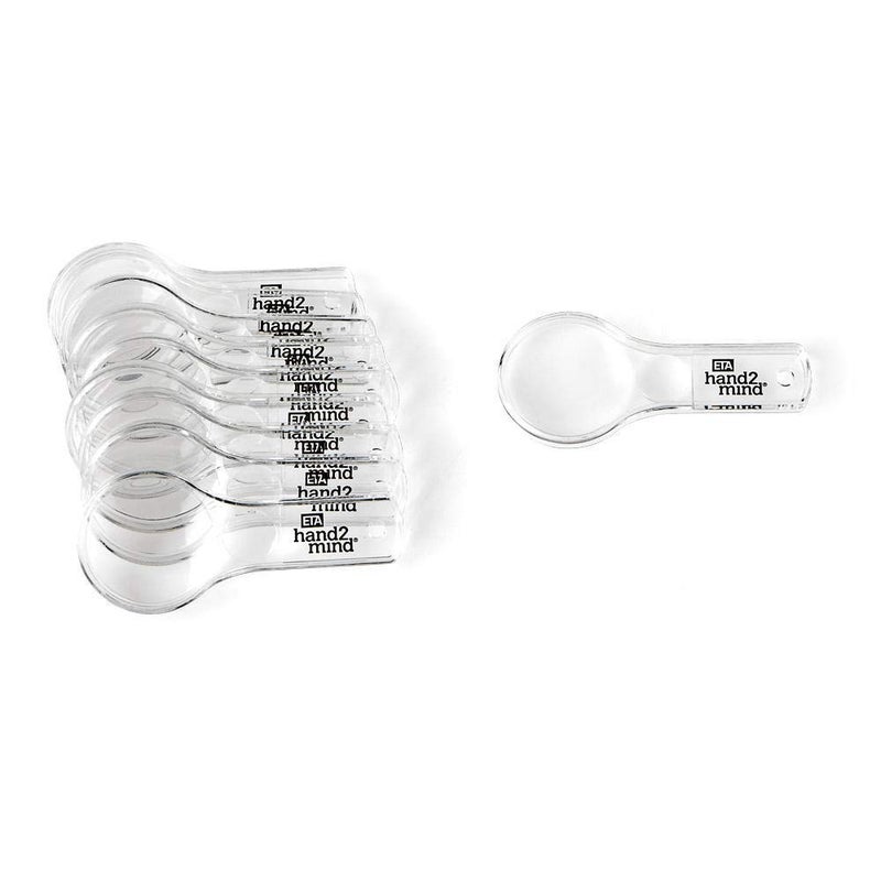 hand2mind hand2mind Mini Plastic Handheld Magnifying Glasses 3X and 6X Without Lanyard Pack of 10 - Image 4