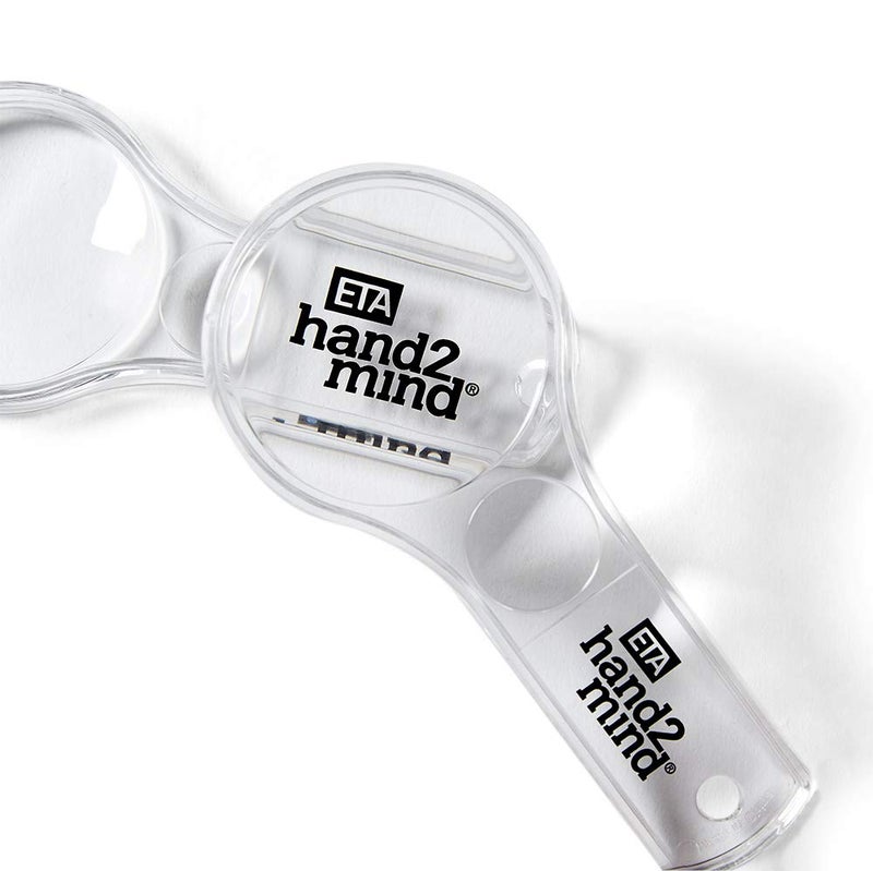 hand2mind hand2mind Mini Plastic Handheld Magnifying Glasses 3X and 6X Without Lanyard Pack of 10 - Image 5