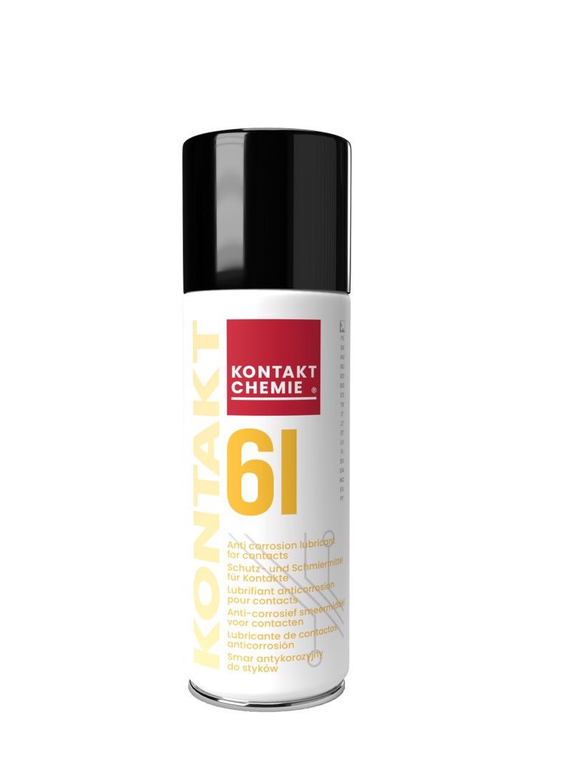 Kontakt منظف ومزلق جهات الاتصال الكهربائية KONTAKT 61 – 200 مل رذاذ، مضاد للتآكل، غير قابل للاشتعال، لزيادة عمر الاتصال - Image 1
