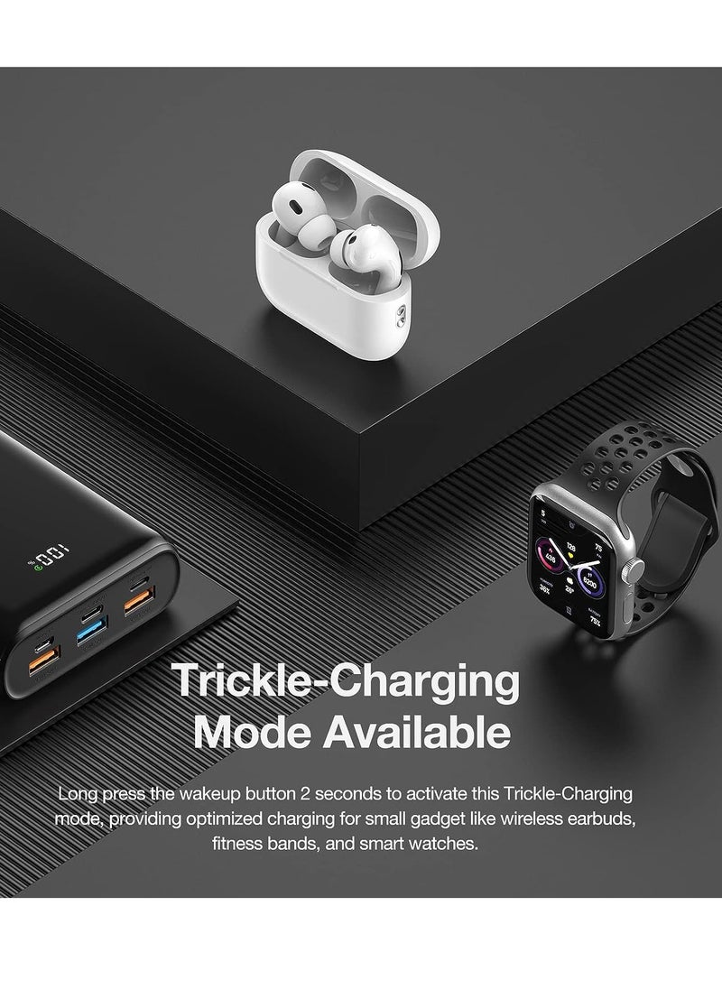 PD20W Portable Fast Charger Power Bank 30000mAh, 22.5W QC 3.0  USB 6-Port 3A Fast Charging,Support iPhone 13 Full Speed charging Smart LED Display black