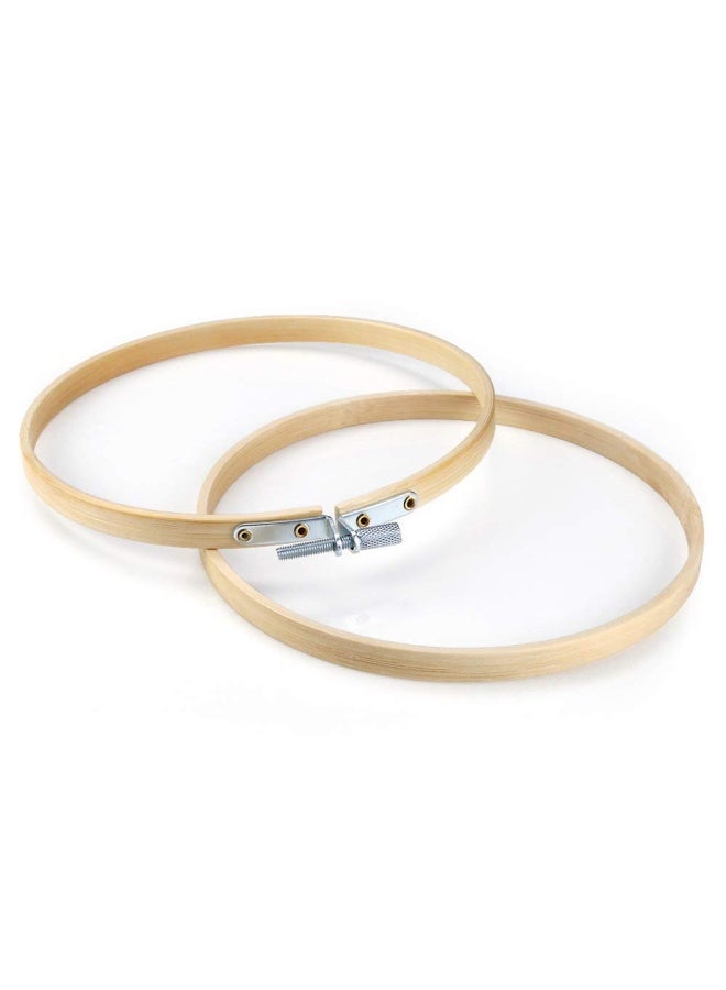 Caydo 12 Pieces 5 Inch Embroidery Hoops Bamboo Cross Stitch Hoops Ring Bulk Wholesale For Christmas Ornaments Decoration And Art Craft Handy Sewing - Image 3