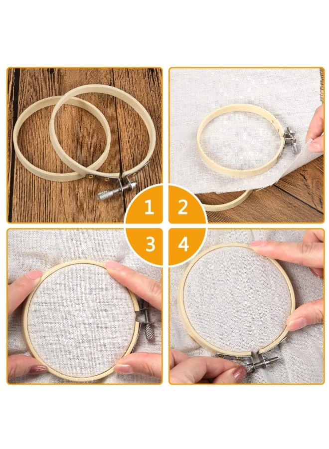 Caydo 12 Pieces 5 Inch Embroidery Hoops Bamboo Cross Stitch Hoops Ring Bulk Wholesale For Christmas Ornaments Decoration And Art Craft Handy Sewing - Image 5