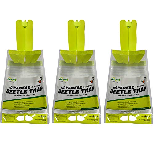 RESCUE! Japanese Beetle Trap – Reusable Bag - 3 Traps - Image 1