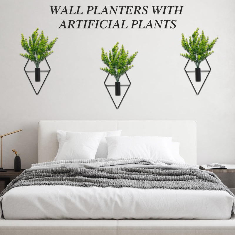 Neiteli 3 Pcs Wall Plants Artificial Decor,Boho Wall Decor,Home Office Living Room Wall Decor(Eucalyptus) - Image 4