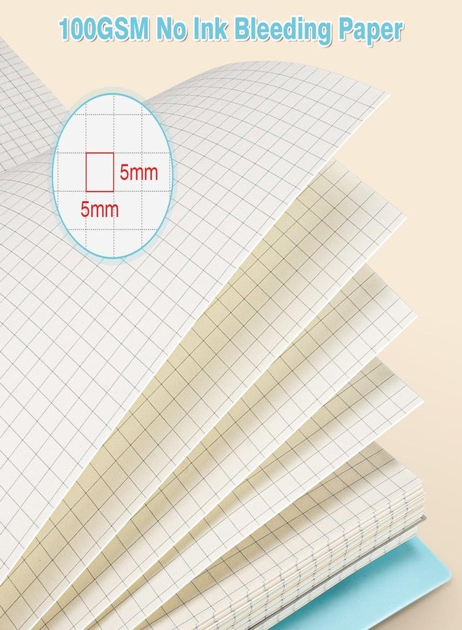 OMEYA Graph Paper Notebook: 5 Subject Graphing Notebook with Removable Dividers, 300 Pages 100gsm Thick Spiral Grid Notebooks, 5x5 Graph Ruled Paper, Large A4 Journal for School Work Women Men, 8.5" X 11" - Image 3