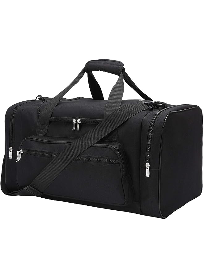 PROMASS Holdall Duffle Bag Gym Duffle Bag with Shoulder Strap Overnight Weekender Bag for Men and Women (Black, 40L) - Image 1