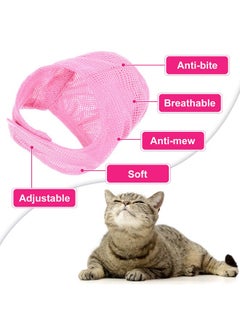 Patelai Patelai 5 Pcs Cat Bathing Bag Set Cat Grooming Bag Adjustable Pet Shower Net Muzzles Nail Clipper Tick Remover Tool Massage Brush(Pink)  - Image 3