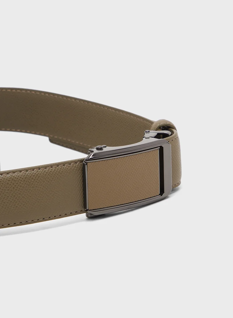 Robert Wood Genuine Leather Resizable Casual Belt