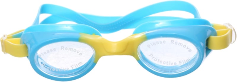 MINSA Swim Goggles in Box M108 Yellow/Light Blue for Swimming and Water Sports