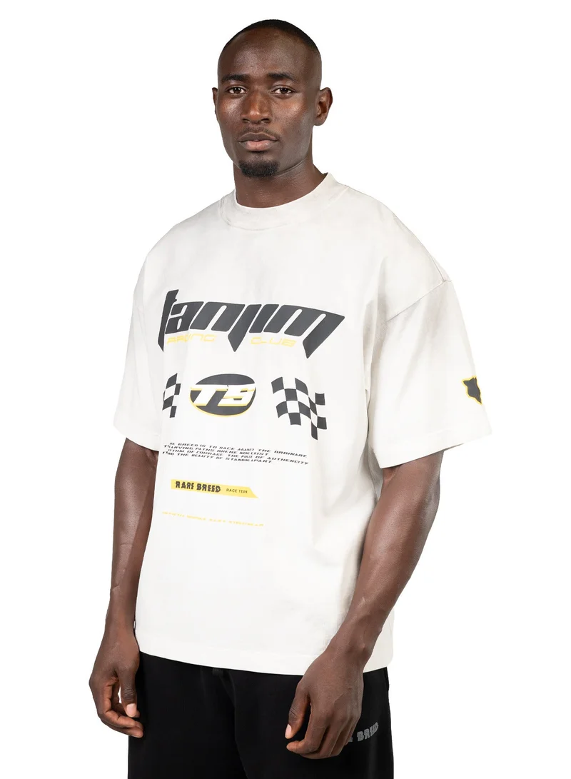 Tanjim Squad TS RACING ACID WASH T-SHIRT-WHITE