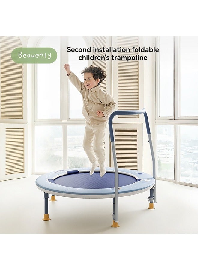 Beauenty 3FT Foldable Trampoline for Kids, Mini Small Trampoline with Handle Bar Indoor And Outdoor,Max Load 150KG,Toddler Baby Jumping Mat,Fitness Recreational Trampoline Garden Workout ﻿ - Image 2